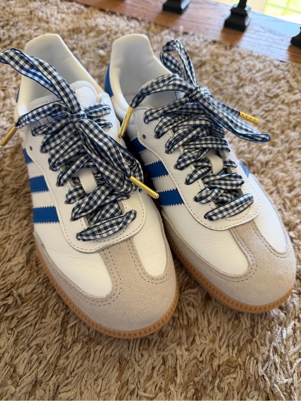 Adidas Samba OG – White/Blue – Youth 4.5 / Women’s 5.5 (6)